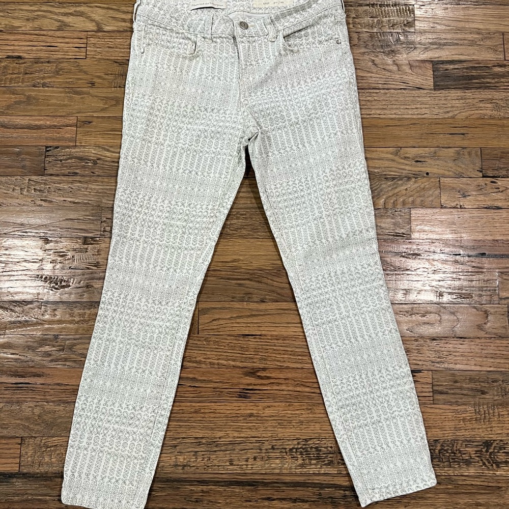 Anthropologie Pilcro Pattern Straight Leg Jeans